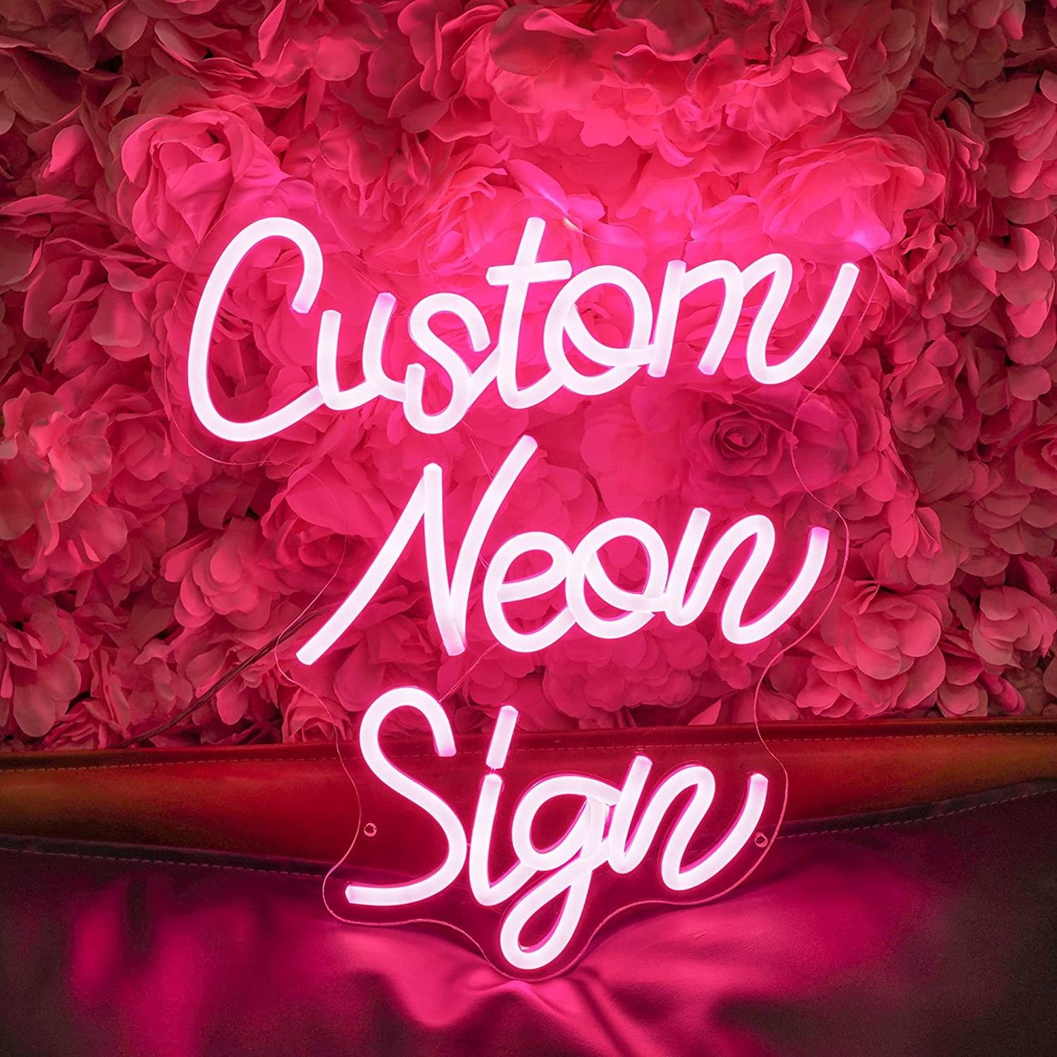 Drop Shipping NO MOQ Silicone Happy Birthday Custom Acrylic Led High-Quality Light Neon Sign Custom For Party Supplies