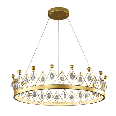 Home Living Fixture Decoration Crown Ceiling Crystal K9 Pendant Light Chandelier