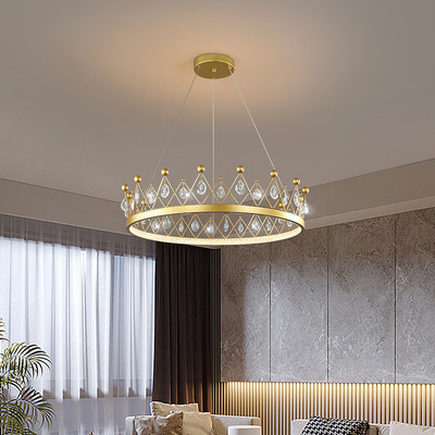 Home Living Fixture Decoration Crown Ceiling Crystal K9 Pendant Light Chandelier