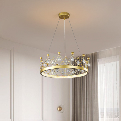 Home Living Fixture Decoration Crown Ceiling Crystal K9 Pendant Light Chandelier