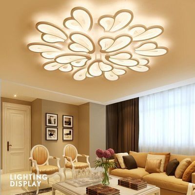 Modern Acrylic White Finish Dimmable Led Ceiling Lamp Metal Dining Room Ceiling Light