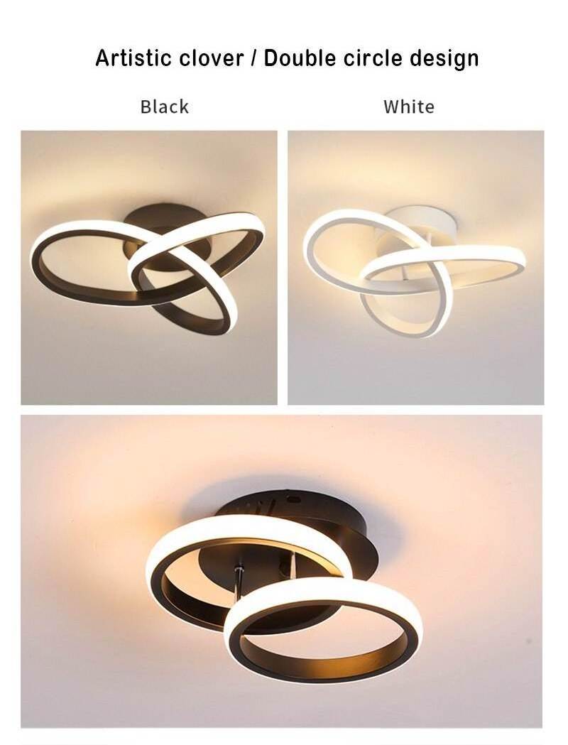 Modern Chandelier Three Colors Lamp Style Bedroom Light Surface Installation Household 24*10CM  LED Ceiling lamp