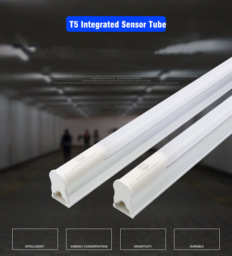 Intergrated With Fixture T5 Tube For Garage Lighting Ac85-25V 3Years Warranty  4Ft 18W Motion Sensor Led Tube Light