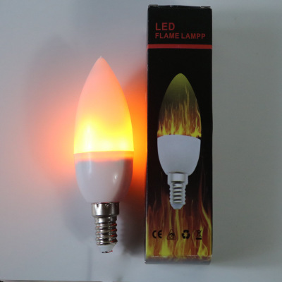 Hot 3W Fire Effect Flame Led Candle E27 E14 1400K Flicker Flame Light Bulbs