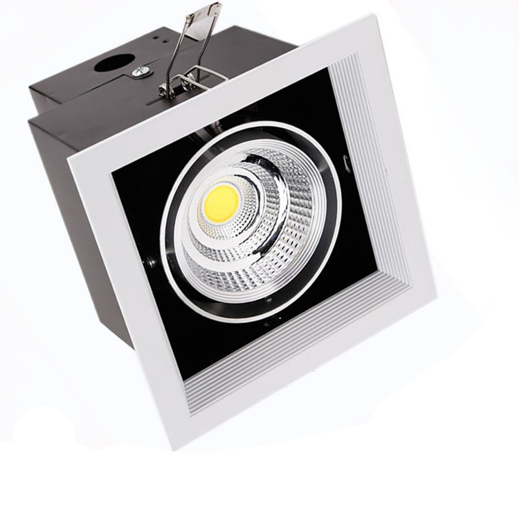 Commercial Square Downlight 12W Cob Led Grille Down Lighting For Barber Shop