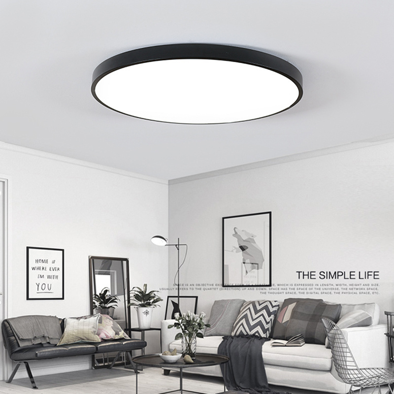 6W 9W 12W 18W 24W 6500K Daylight Surface Mounted Round Led Ceiling Panel Light