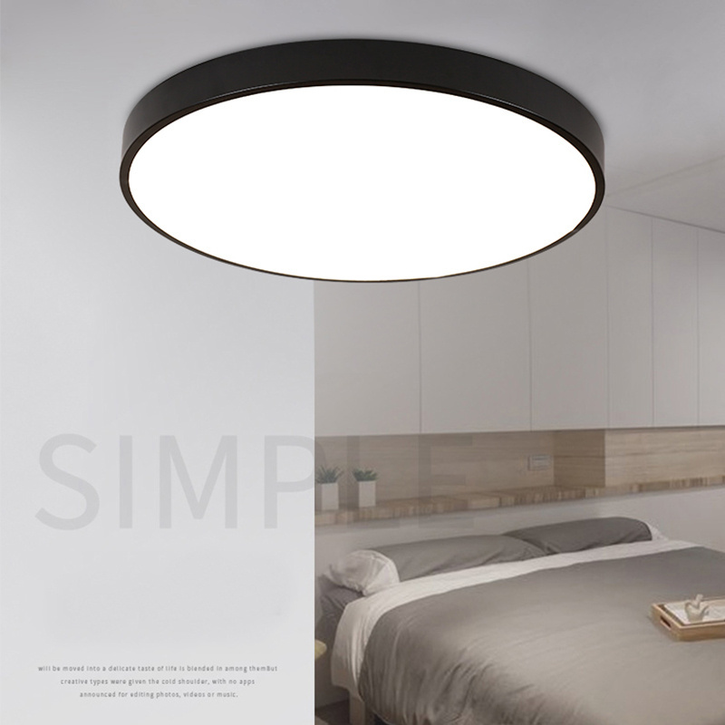 6W 9W 12W 18W 24W 6500K Daylight Surface Mounted Round Led Ceiling Panel Light