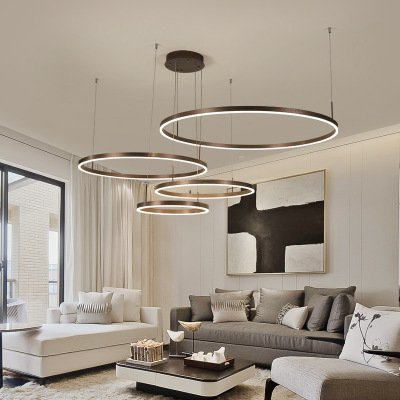 Home Indoor Led Ceiling Lighting Super Gold Ring Round Lamp Pendant Lights Modern Led Chandelier