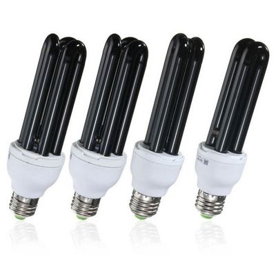 3U 25W CFL Energy Saving Light Uv Bulb 220V E27 Black Color