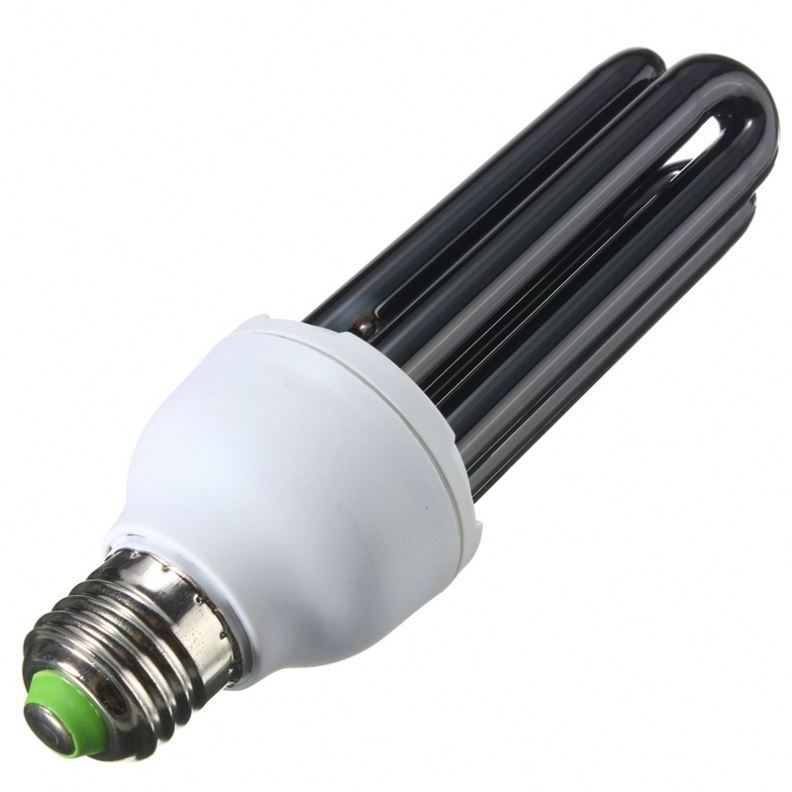 3U 25W CFL Energy Saving Light Uv Bulb 220V E27 Black Color