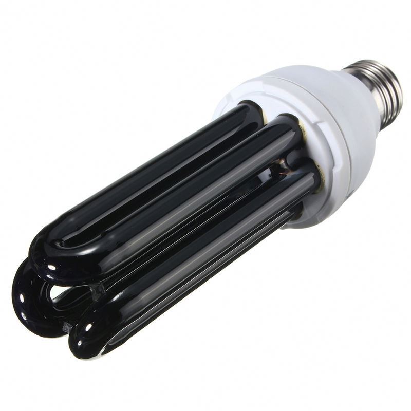 3U 25W CFL Energy Saving Light Uv Bulb 220V E27 Black Color