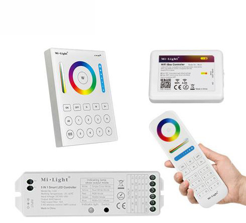 MiLight RGB CCT Wifi 2.4G 8Zone RF Dimmer FUT089 B8 Touch Panel Wall Mounted Rgbw LS2 5in Remote Controller for Led Strip Light