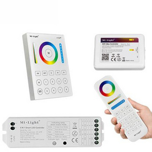 MiLight RGB CCT Wifi 2.4G 8Zone RF Dimmer FUT089 B8 Touch Panel Wall Mounted Rgbw LS2 5in Remote Controller for Led Strip Light