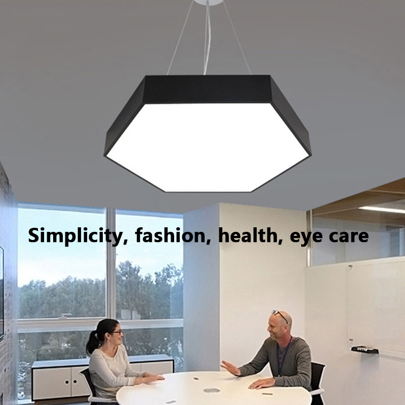 Led Lamps Office Chandelier Creative Hexagonal Round Simple Y-shaped splicing Special-Shaped Chandelier Gym Office Light