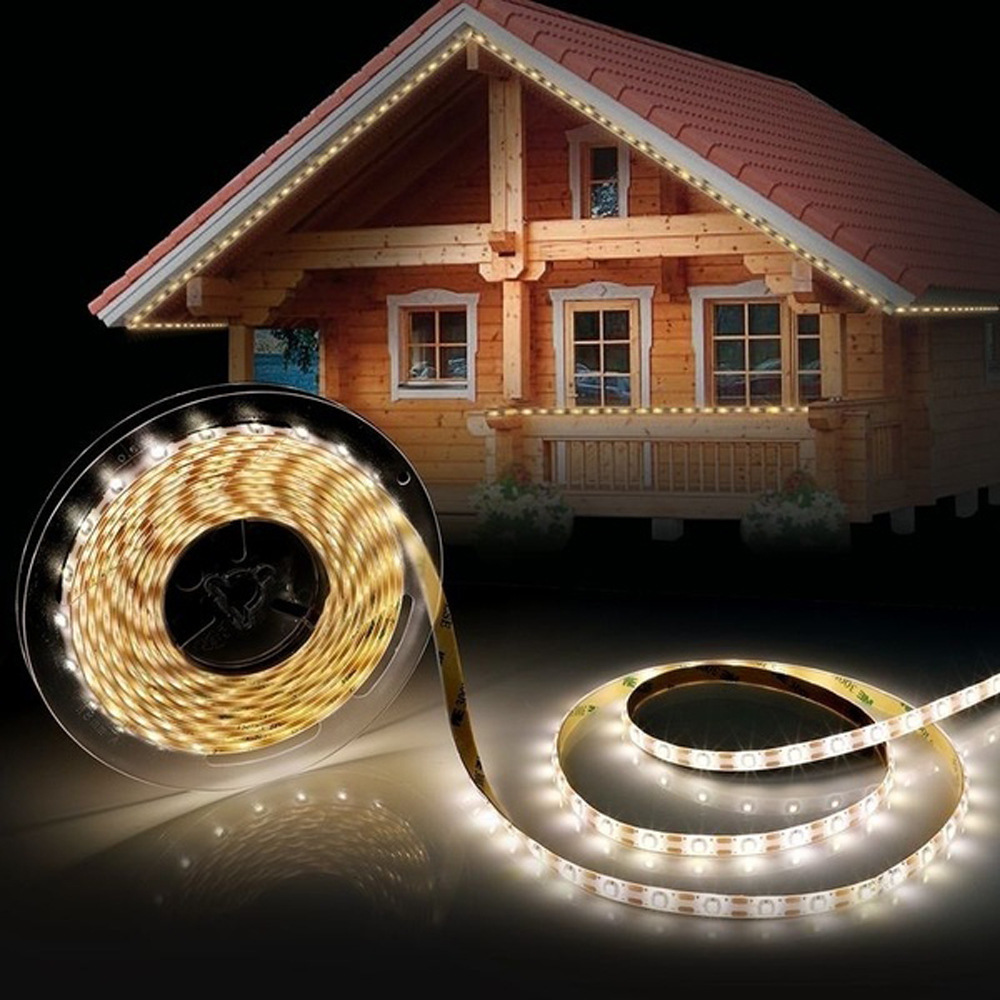 Outdoor Yard Lawn Holiday Decoration Celebration Luminous Lamp 5m RGB LED Strip 2835 Solar LED Strip Lights