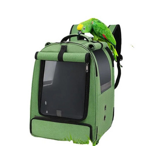 Customized Lightweight Bird Parrot Travel Walking Carriers Bag Cage Outdoor Mesh Large Pet Carrier Foldable Travel Backpack