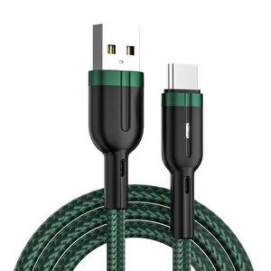 1.2M Smart Automatic Power-off USB Charging Data Cable with Breathing Light Indicator USB Type C Cable