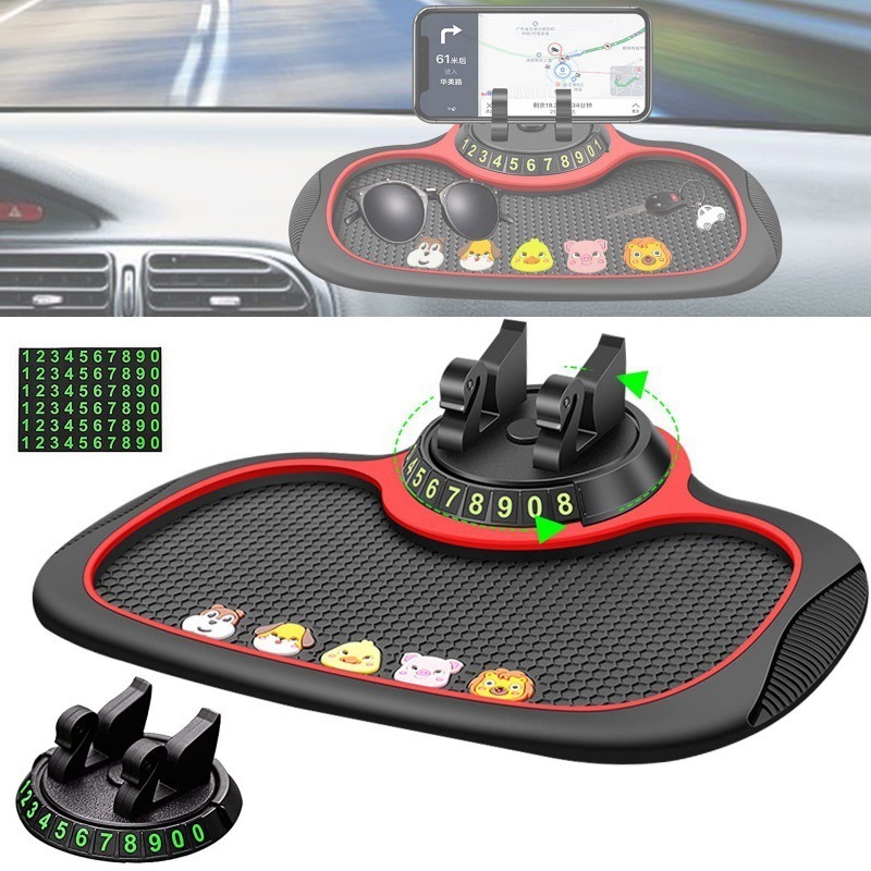 Car accessories interio PVC large non slip sticky pad mat dashboard holder anti-slip car dashboard mat mobile phone holder