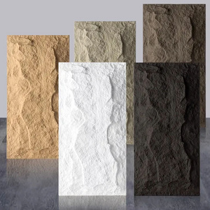 JUSTONE Longtime Light weight PP large faux stone rock 3d proof wall panels for house decoration