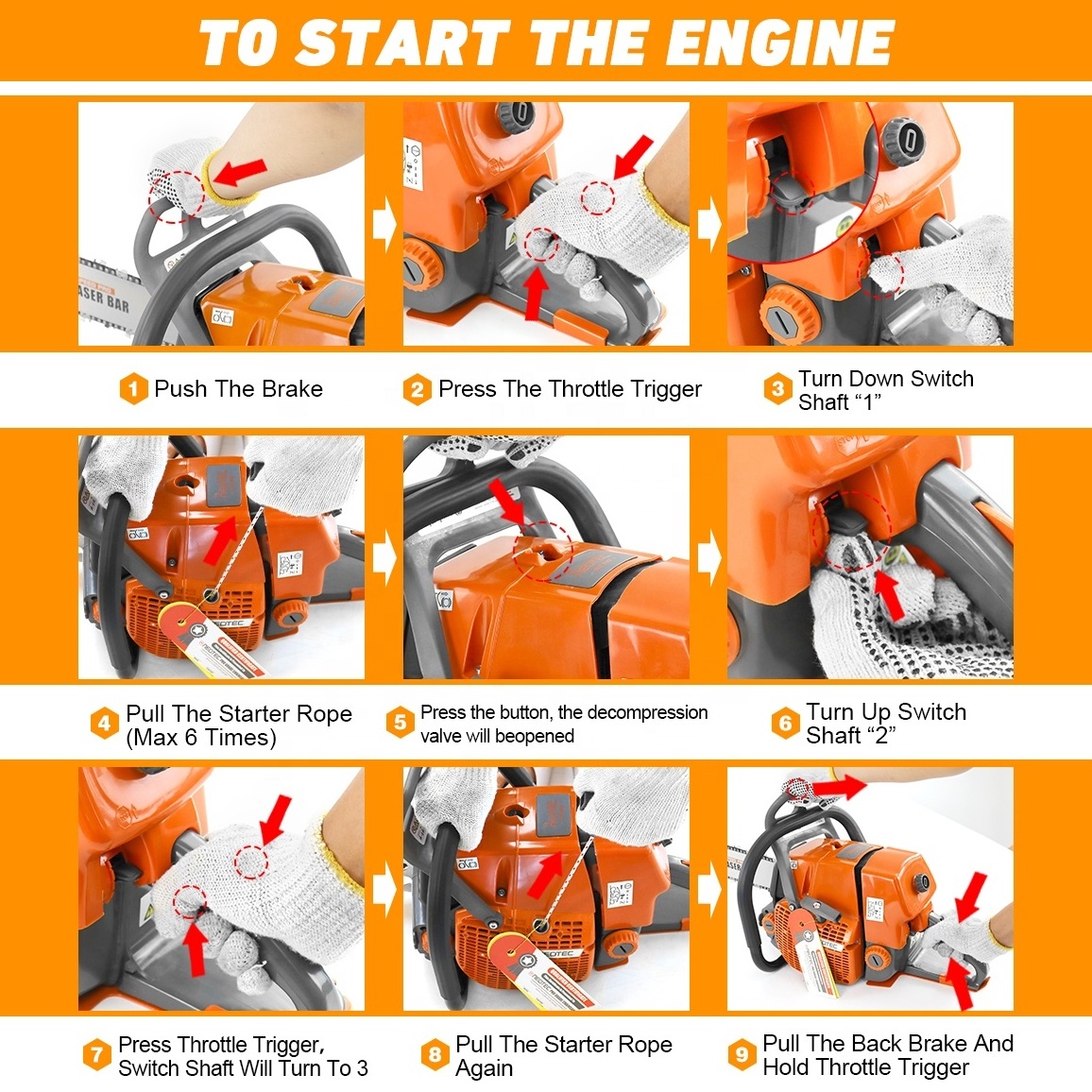 ST MS660 660 066 92CC Chain Saw Cutting Machine Professional 92cc Gasoline Chainsaw