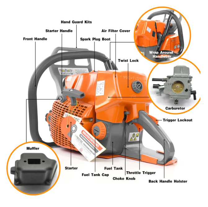 Aogu NEOTEC NS892BV 100cc 42 36 inch Gasoline Chain Tree Saw Wood Cutting Machine Petrol Gas Powered Chainsaw For Sale