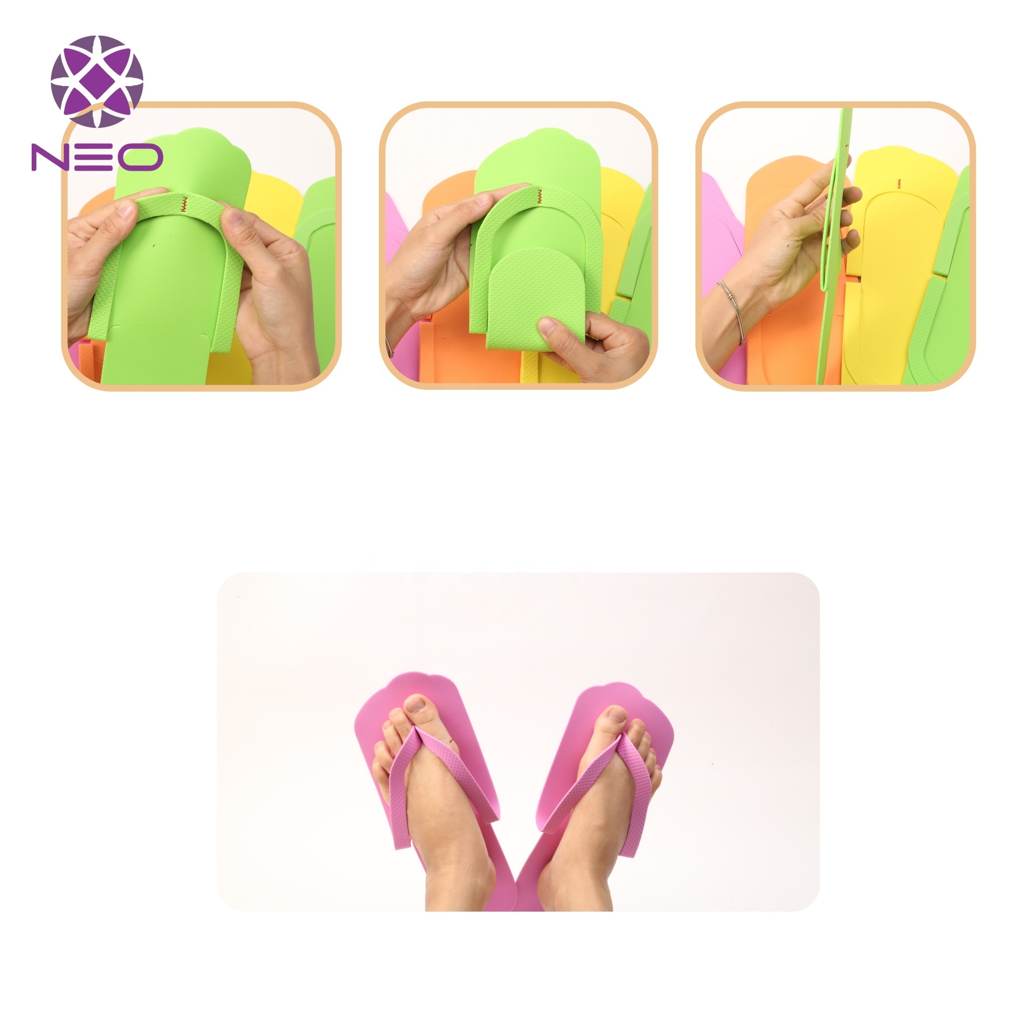 New Disposable Sewing Slipper EVA Spa Salon Slipper Wholesale Flip Flop For Pedicure 360 Pairs/Carton Hot Selling Nail Products