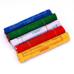 5 Color High Quality Cotton Tibetan Buddhist Prayer Flags, Ritual and decorative Prayer Flag and Banners from Himalaya