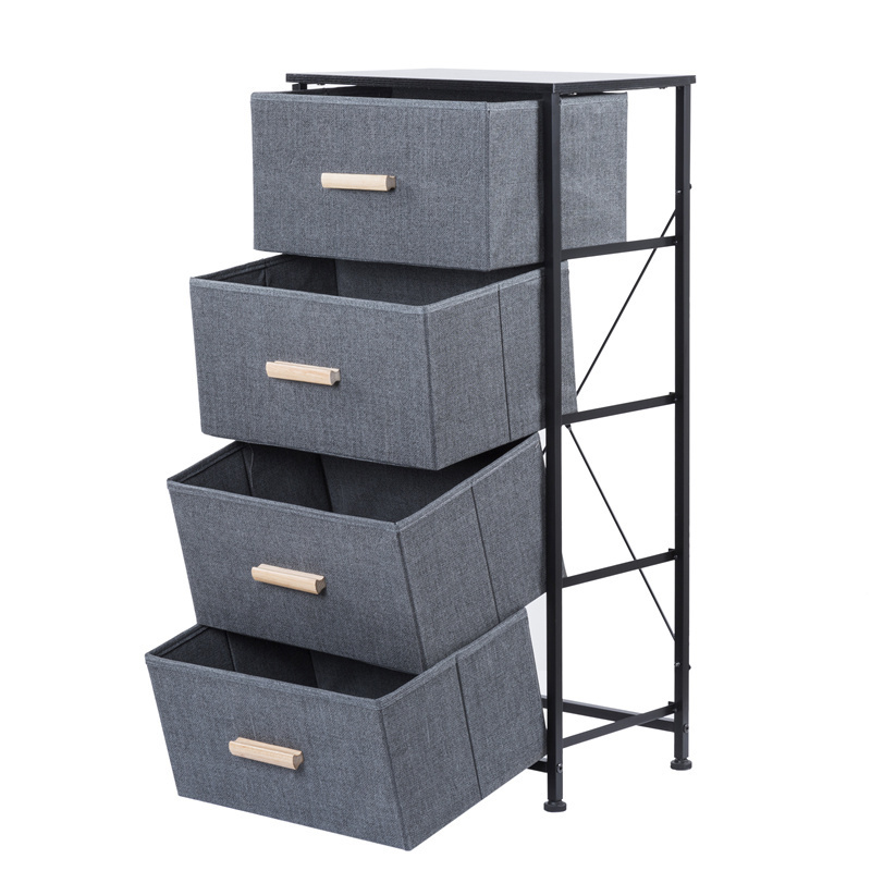 Storage Organizer Cabinet Home Multifunction Display Racks Storage Holders Four Drawer Fabric Dresser Tower