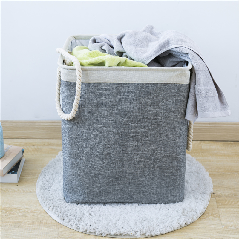 Folding Laundry Hamper With Cotton Rope Lining Dirty Clothes Hamper Linen Laundry Basket