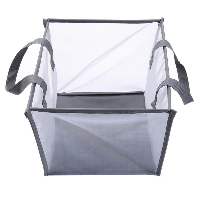 collapsible folding mesh laundry pop up hamper wire with handle