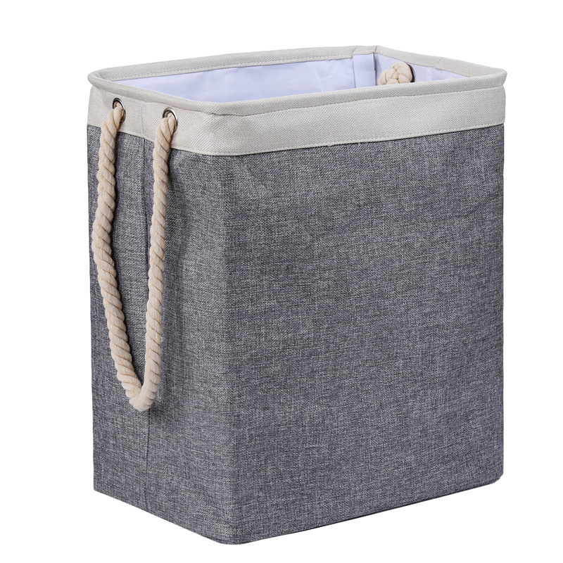 Folding Laundry Hamper With Cotton Rope Lining Dirty Clothes Hamper Linen Laundry Basket