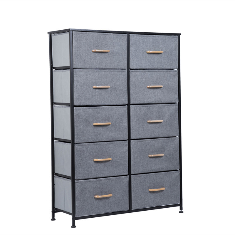 collapsible modern cabinet wardrobe fabric dresser 10 drawers bedroom storage box