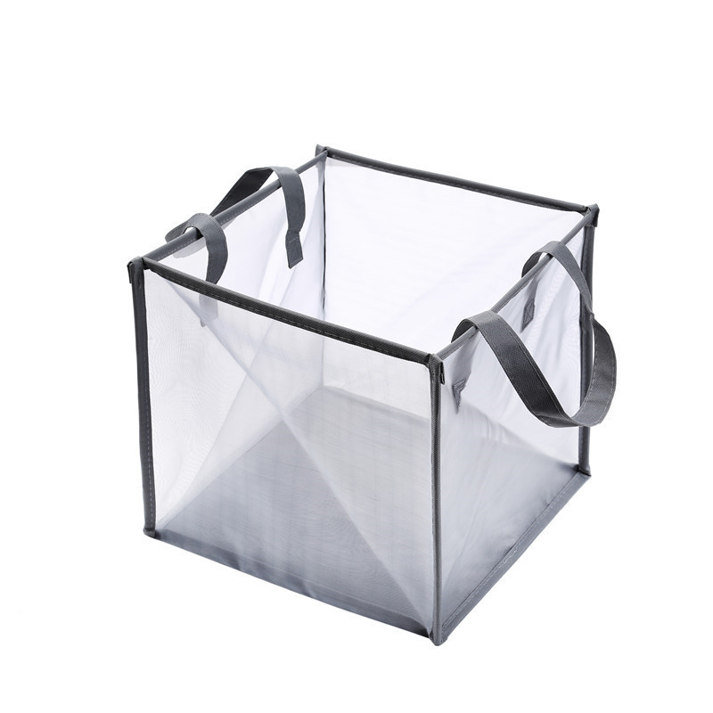 collapsible folding mesh laundry pop up hamper wire with handle