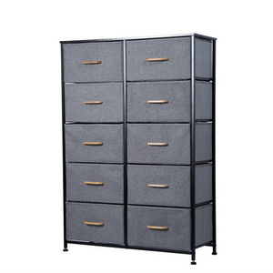 collapsible modern cabinet wardrobe fabric dresser 10 drawers bedroom storage box