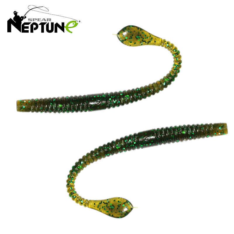 Wholesale Artificial Soft Lure Plastic Bait Sinking Floating Flat Tail Worm Soft Bait Lures