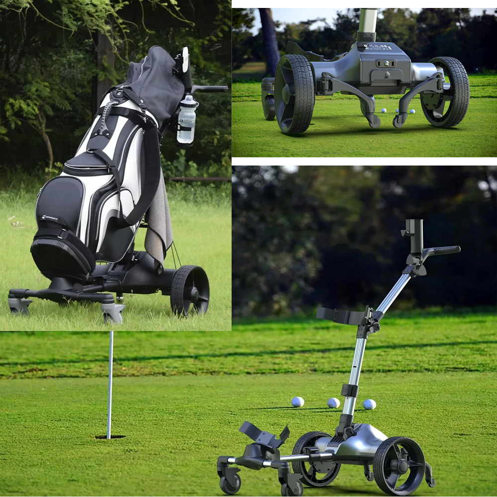 Swing Recorder Golf Caddy Foldable Lightweight Smart Following Golf Trolley Aircraft-Grade Aluminum Electric Golf Cart