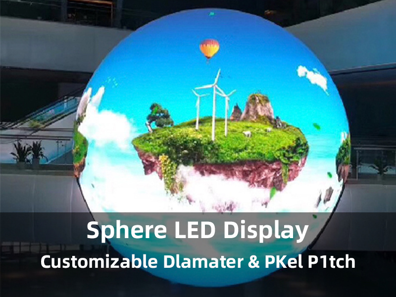 Custom Full Color Round Sphere Flexible LED Display Screen P1.8 P2 P3 P4 Indoor Soft Ball Spherical Led Billboard Display