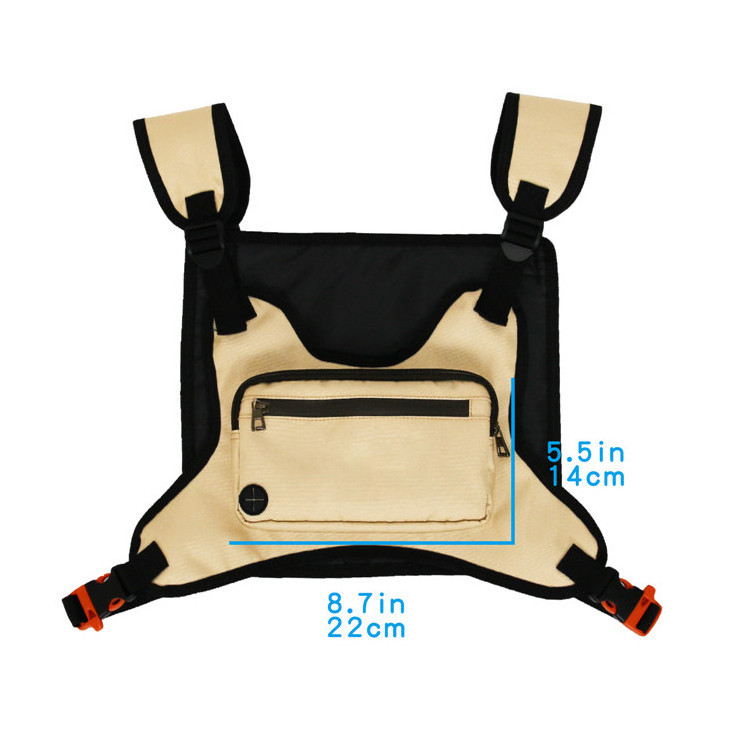 Customize Chest Rig Pouch Sport Chest Pack Vest Phone Cool Design Holder Bag Men Shoulder Bag For Young people