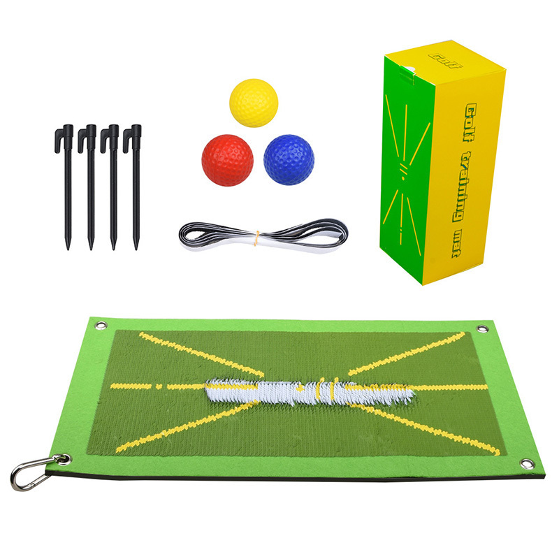 new golf training swing track mat portable mini golf hitting training mat 2023 golf training mat for swing detection