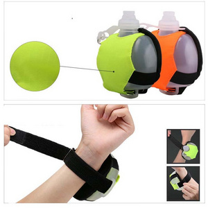 Handheld portable outdoor drinking mouth water bladder bag sublimation tactical sport wrist water bottle for cycling mountaineer