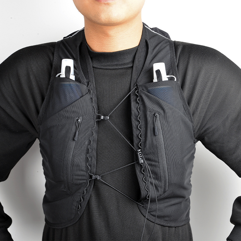 Factory polyester  Reflective Adjustable Waistband Sports Running Vest Hydration Jogging Running Vest Phone Holder