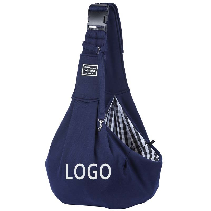 Updated durable custom printing logo crossbody pet shoulder bag traveling walking portable dog pet carry bag with buckle