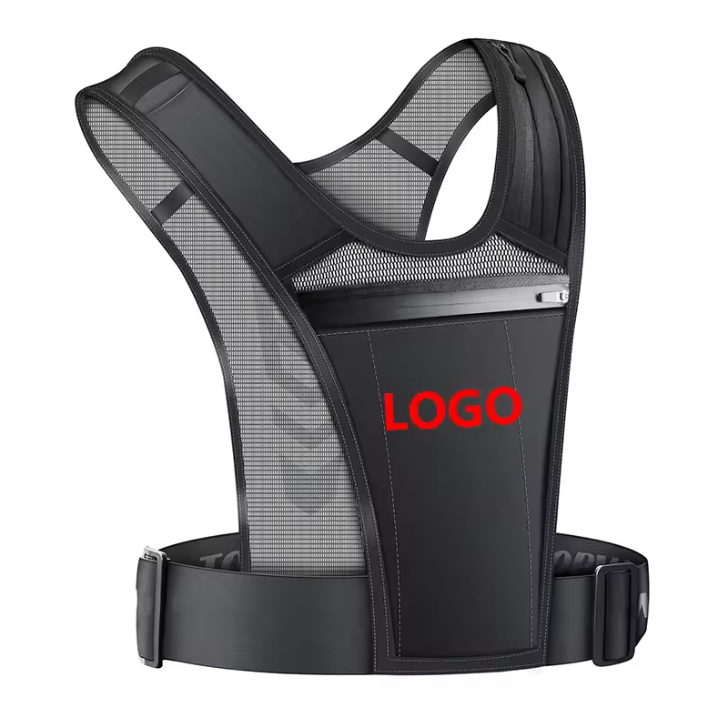 Custom Factory price Reflective running backpack Running  hydration vest phone holder with bottle holder