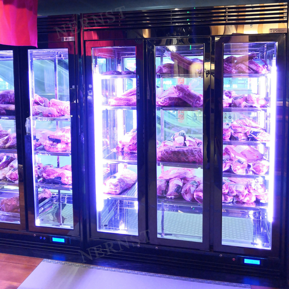 3 doors Beef  Aged Machine Meat Curing Cabinet Steak Age Fridge Dry Aging Refrigerator For Meat Beef