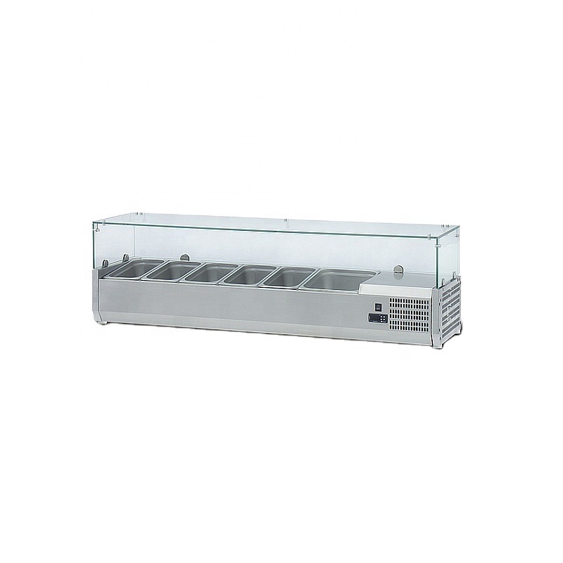 1.5mm 41L refrigerated countertop chiller display catering buffet cold salad bar refrigerator