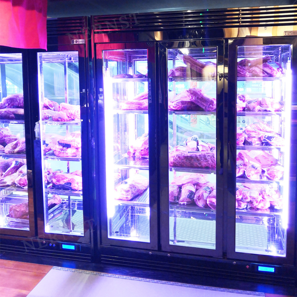 3 doors Beef  Aged Machine Meat Curing Cabinet Steak Age Fridge Dry Aging Refrigerator For Meat Beef