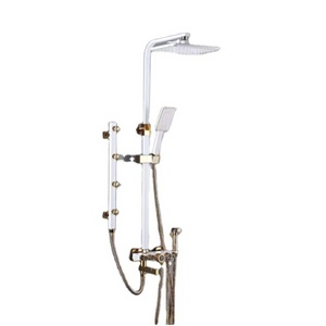 NES-YY364 Home hotel European-style brass body faucet bathroom bathroom keys shower four-tier black gold shower shower set