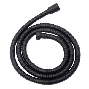 ICD129 Imported From China Shower Hose Black Double Lock Stainless Steel Flexible Extension Shower Hose