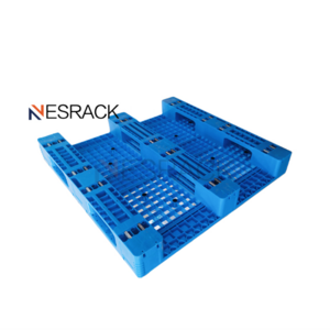 Warehouse Industrial Steel Rack Tray Single Double Face Stacking Grid Solid Cheap HDPE Storage Heavy Duty Euro Plastic Pallet