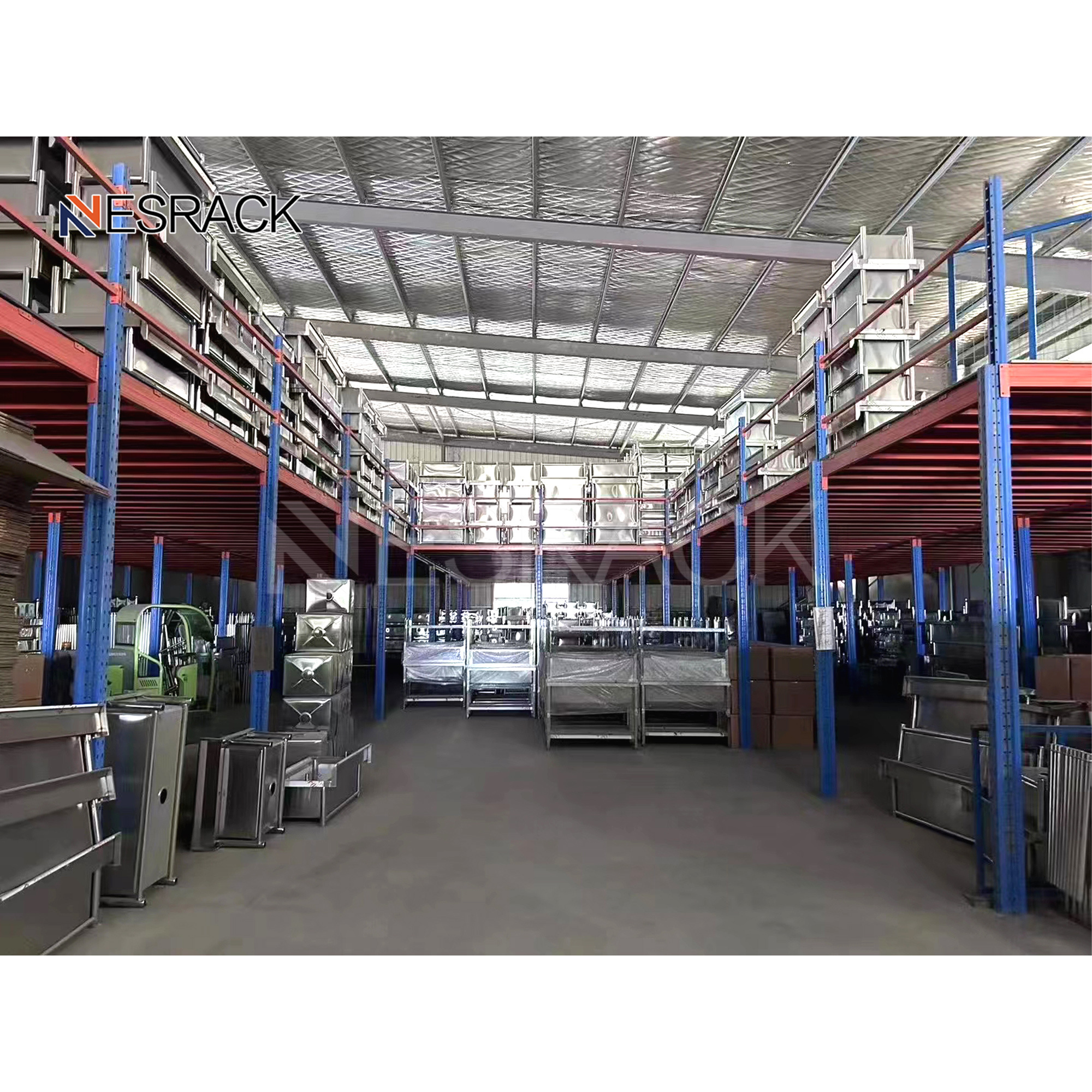 NELSON Industrial Platforms office lit mezzanine double mezzanine warehouse office mezzanine floor rack for warehouse storage